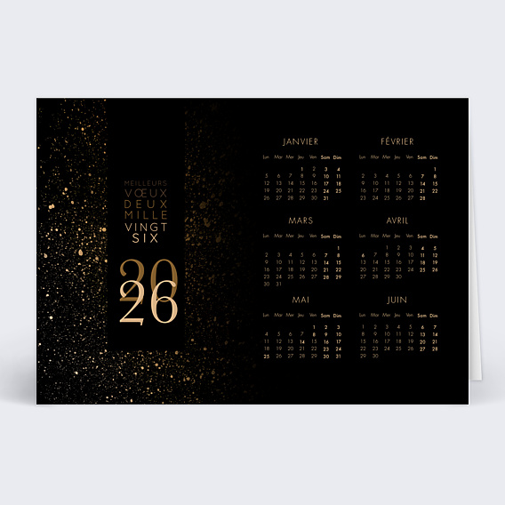 Carte de vœux entreprise Calendrier Lumière