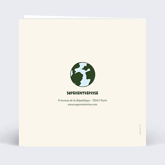 Carte de Voeux Entreprise Ecologie humaine