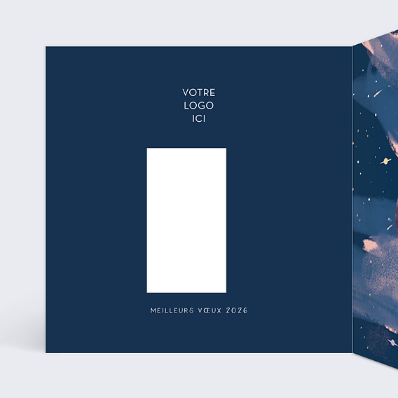 Carte de vœux entreprise Nouveau Monde Intérieur Gauche