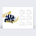 Carte de Voeux Entreprise Peinture éclatante Calendrier