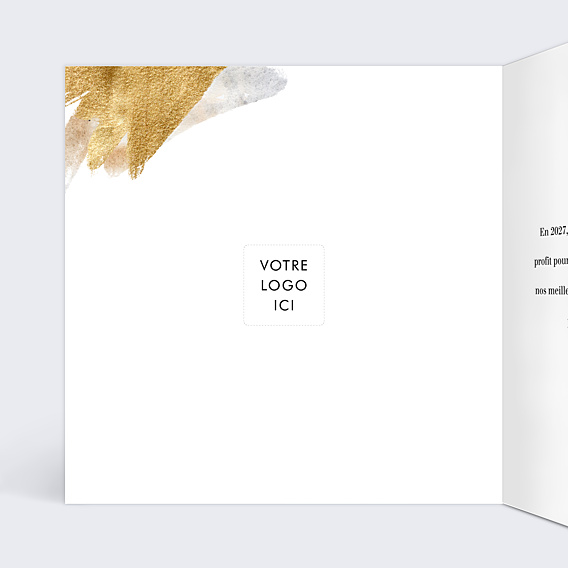 Carte de Voeux Entreprise Pinceau texturé avec photo