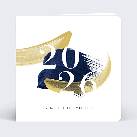 Carte de vœux entreprise Peinture éclatante Recto