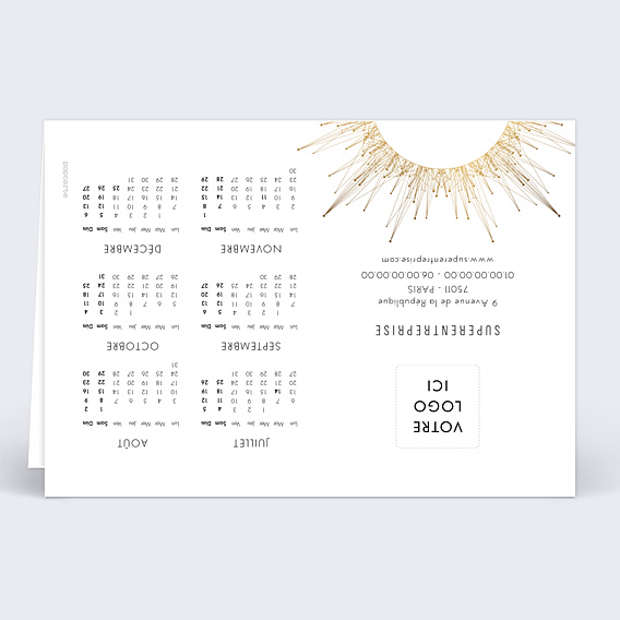 Carte de Voeux Entreprise Calendrier Connexions