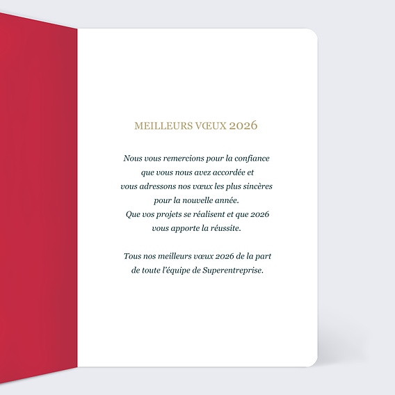 Carte de vœux entreprise Polyglotte Intérieur Droit