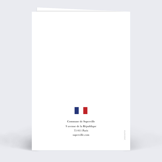 Carte de vœux entreprise Mairie et collectivités Verso