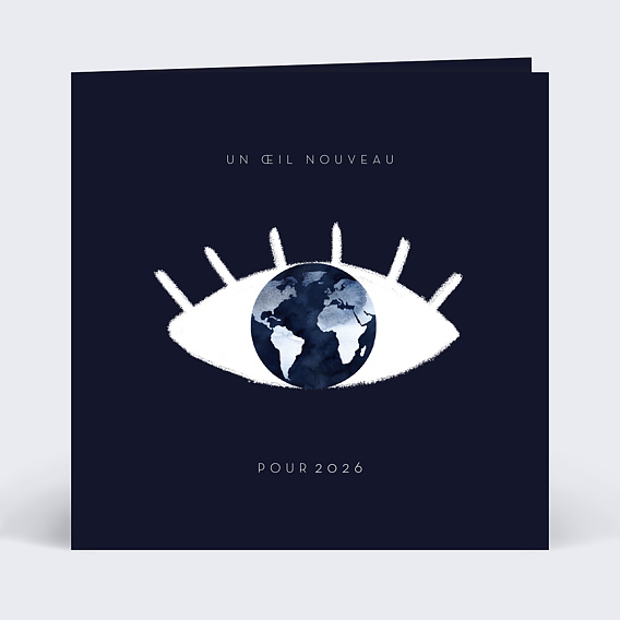 Carte de vœux entreprise Oeil Nouveau Recto