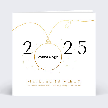 Carte de Vux Entreprise Boule de Nol Logo
