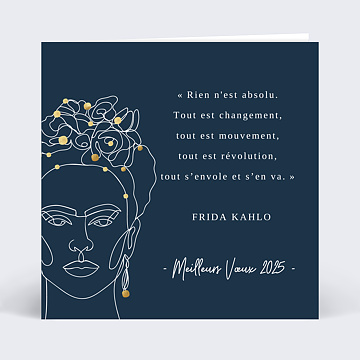 Carte de Vux Entreprise Citation Frida Kahlo