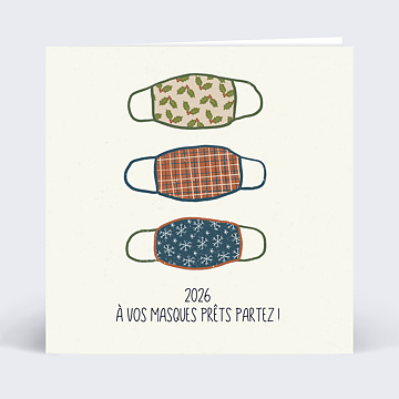 Carte de Vux Entreprise Masques  Motifs