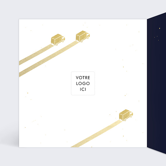 Carte de vœux entreprise La direction Intérieur Gauche