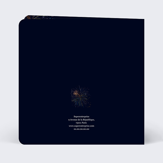 Carte de vœux entreprise Tour Eiffel Verso