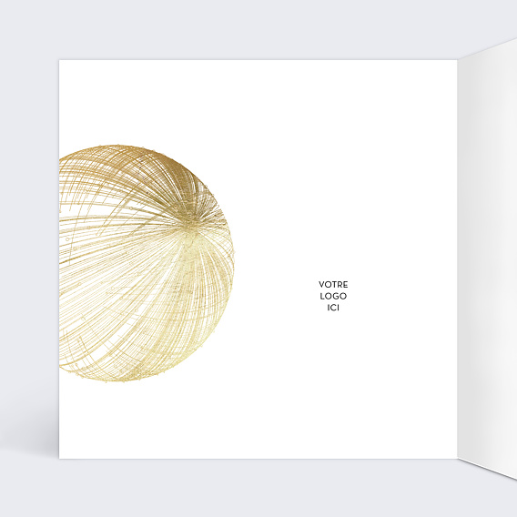 Carte de vœux entreprise Sphère Intérieur Gauche