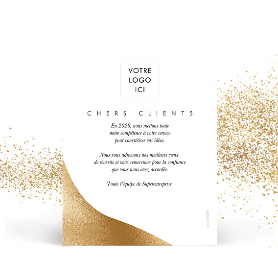 Carte de Voeux Entreprise Bicolore Design