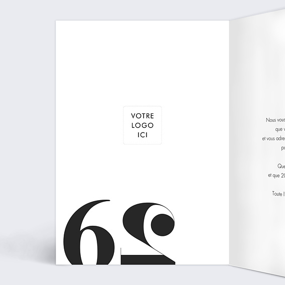 Carte de vœux entreprise Orbe Intérieur Gauche