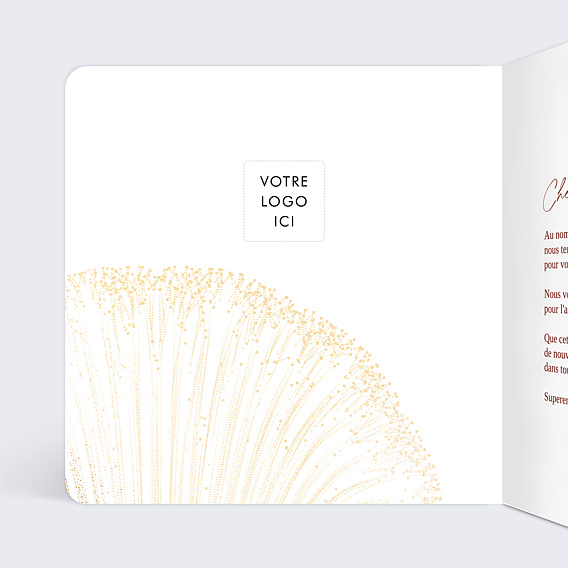 Carte de vœux entreprise Artifices Intérieur Gauche