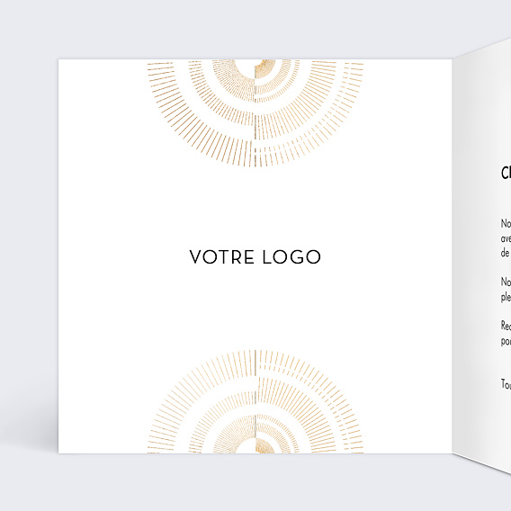 Carte de vœux entreprise Horloge Intérieur Gauche