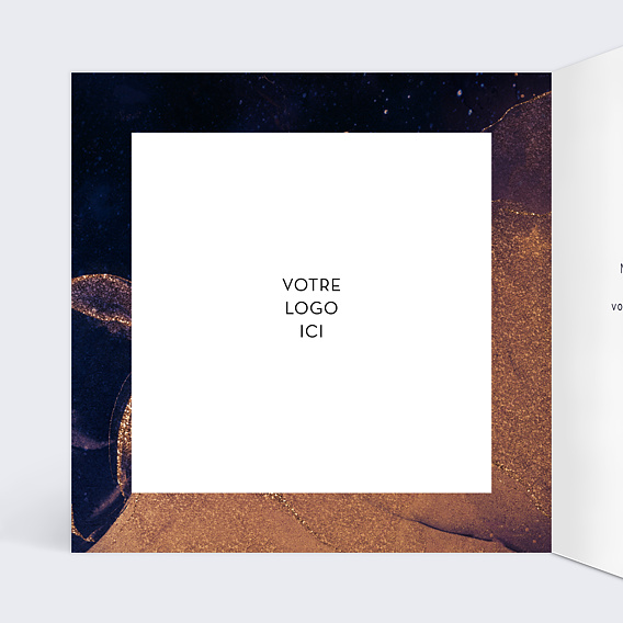 Carte de vœux entreprise Pluie d'Étoiles Intérieur Gauche