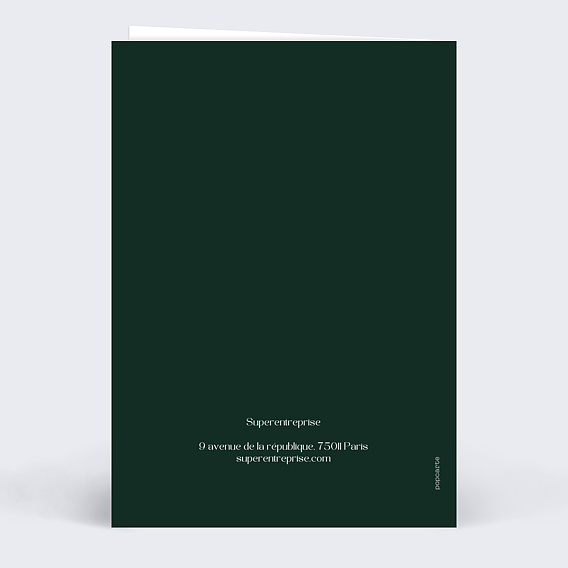 Carte de vœux entreprise Photos sapin Verso