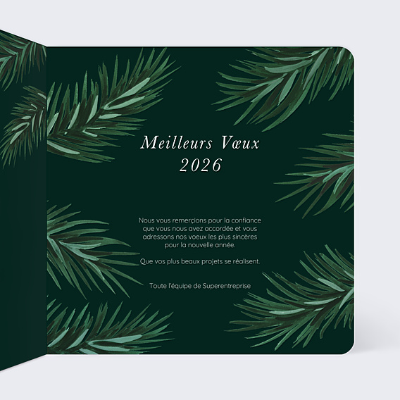 Carte de Voeux Entreprise Boules de Noël Ornements