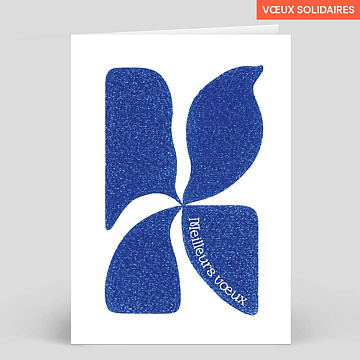 Carte de Vœux Entreprise Fleur abstraite - Médecins Du Monde x Marine Poiraton x Popcarte