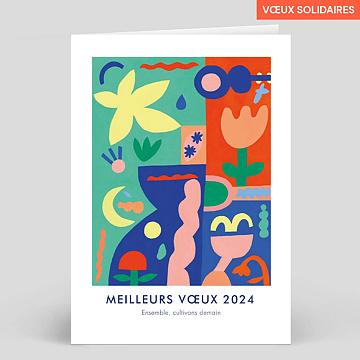 Carte de Vœux Entreprise Cultiver Demain - Médecins Du Monde x Alizée Cayla x Popcarte