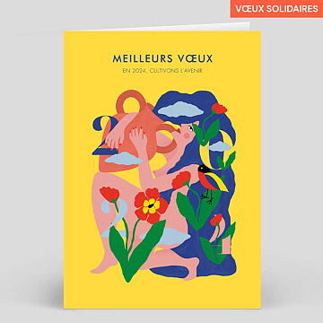 Carte de Vœux Entreprise Cultivons - Médecins Du Monde x Piment Martin x Popcarte