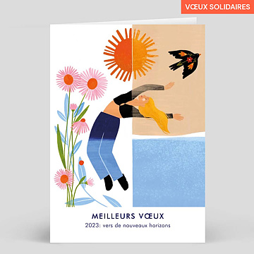 Carte de Voeux Entreprise Secours populaire x Lisa Masse - Horizons