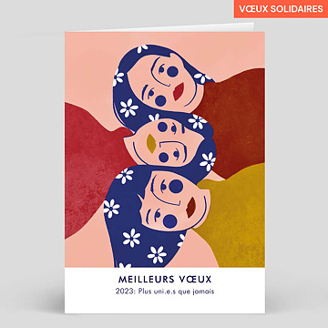 Carte de Voeux Entreprise Secours populaire x Lisa Masse - Unies