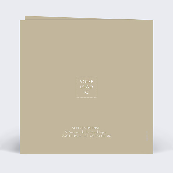 Carte de vœux entreprise Poudre Verso