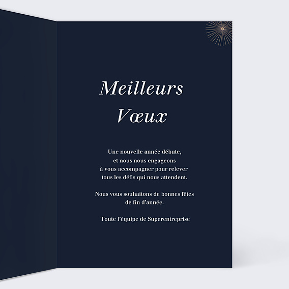 Carte de Voeux Entreprise Festivités