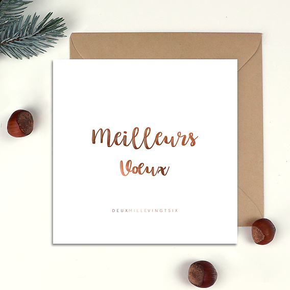 Carte de vœux entreprise Cuivrée Après 1