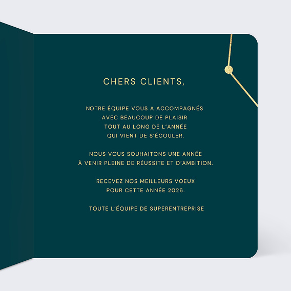 Carte de vœux entreprise Progression Intérieur Droit