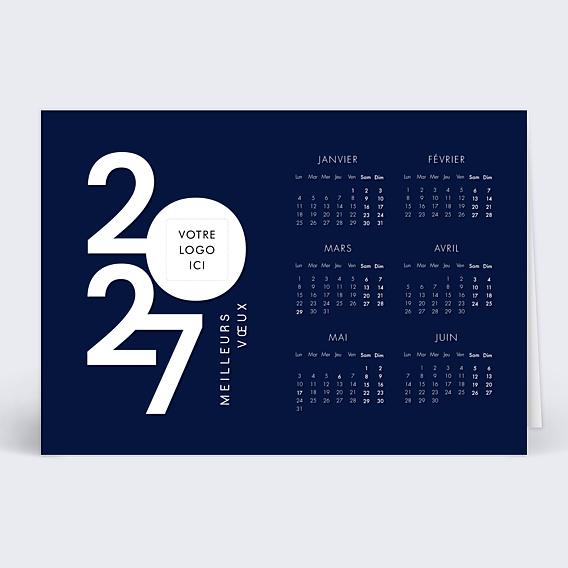 Carte de Voeux Entreprise Calendrier décalage