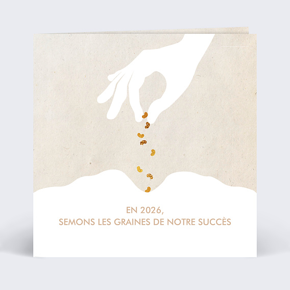 Carte de vœux entreprise Graines Du Succès Recto