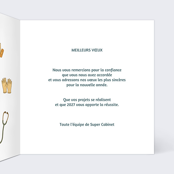 Carte de Voeux Entreprise Équipe médicale