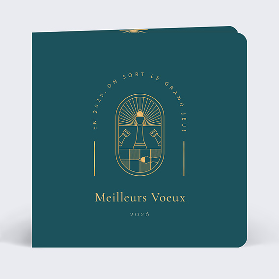 Carte de vœux entreprise Échecs Après 4