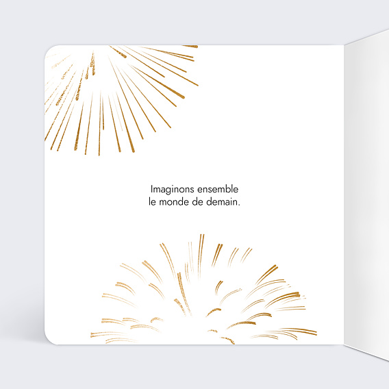 Carte de Voeux Entreprise Feu artifice logo