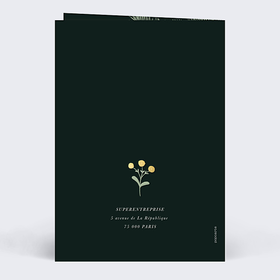 Carte de Voeux Entreprise Cadre Floral Élégant