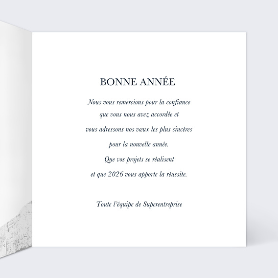 Carte de vœux entreprise Ambition Intérieur Droit