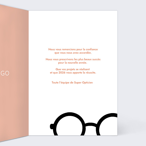 Carte de Voeux Entreprise Héros à Lunettes