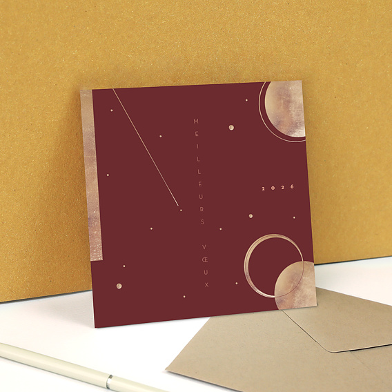 Carte de vœux entreprise Galaxie  Après 3