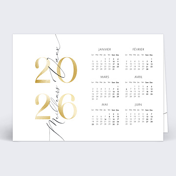 Calendrier Élégante Calligraphie