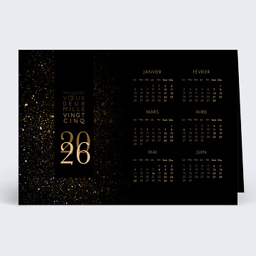Carte de voeux virtuelle entreprise 2022 Calendrier Lumière