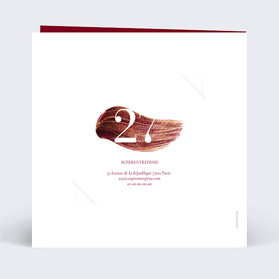 Carte de Voeux Entreprise Texture peinture avec chocolat