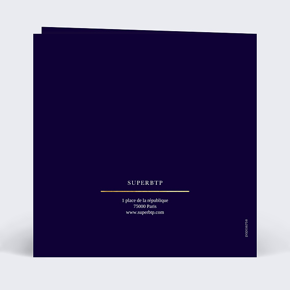 Carte de vœux entreprise Travaux modernes Verso