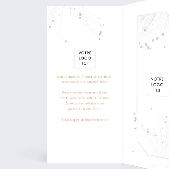 Carte de vœux entreprise Explosion organique nacrée Intérieur Gauche