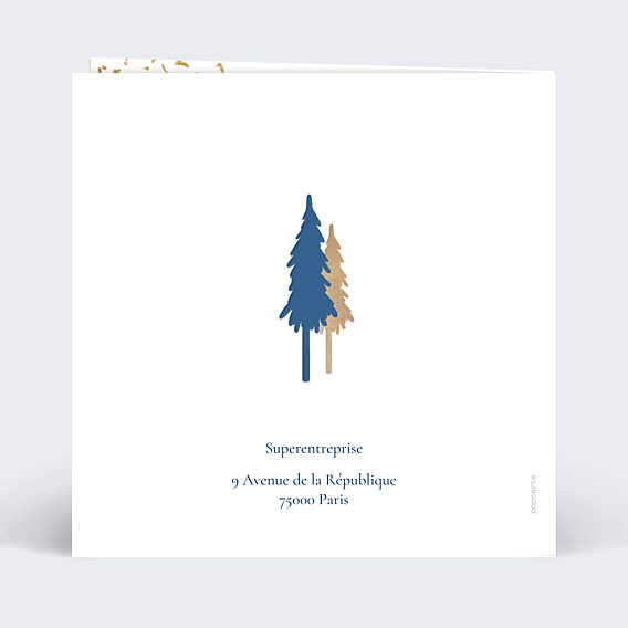 Carte de Voeux Entreprise Sapin Pointillisme