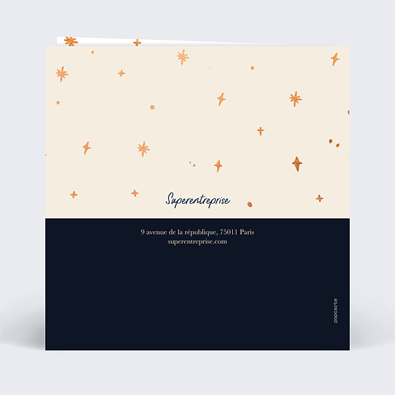 Carte de vœux entreprise Panier chocolat Verso