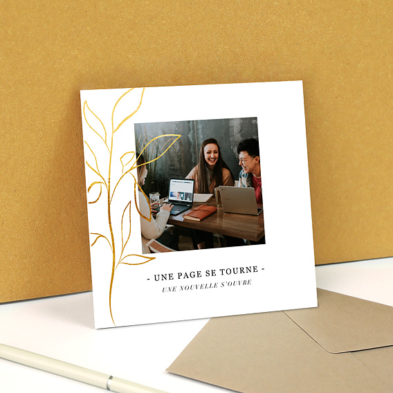 Carte de vœux entreprise Doux Feuillage Après 3