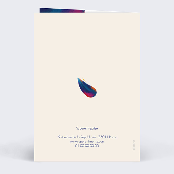 Carte de vœux entreprise Suspension peinture Verso